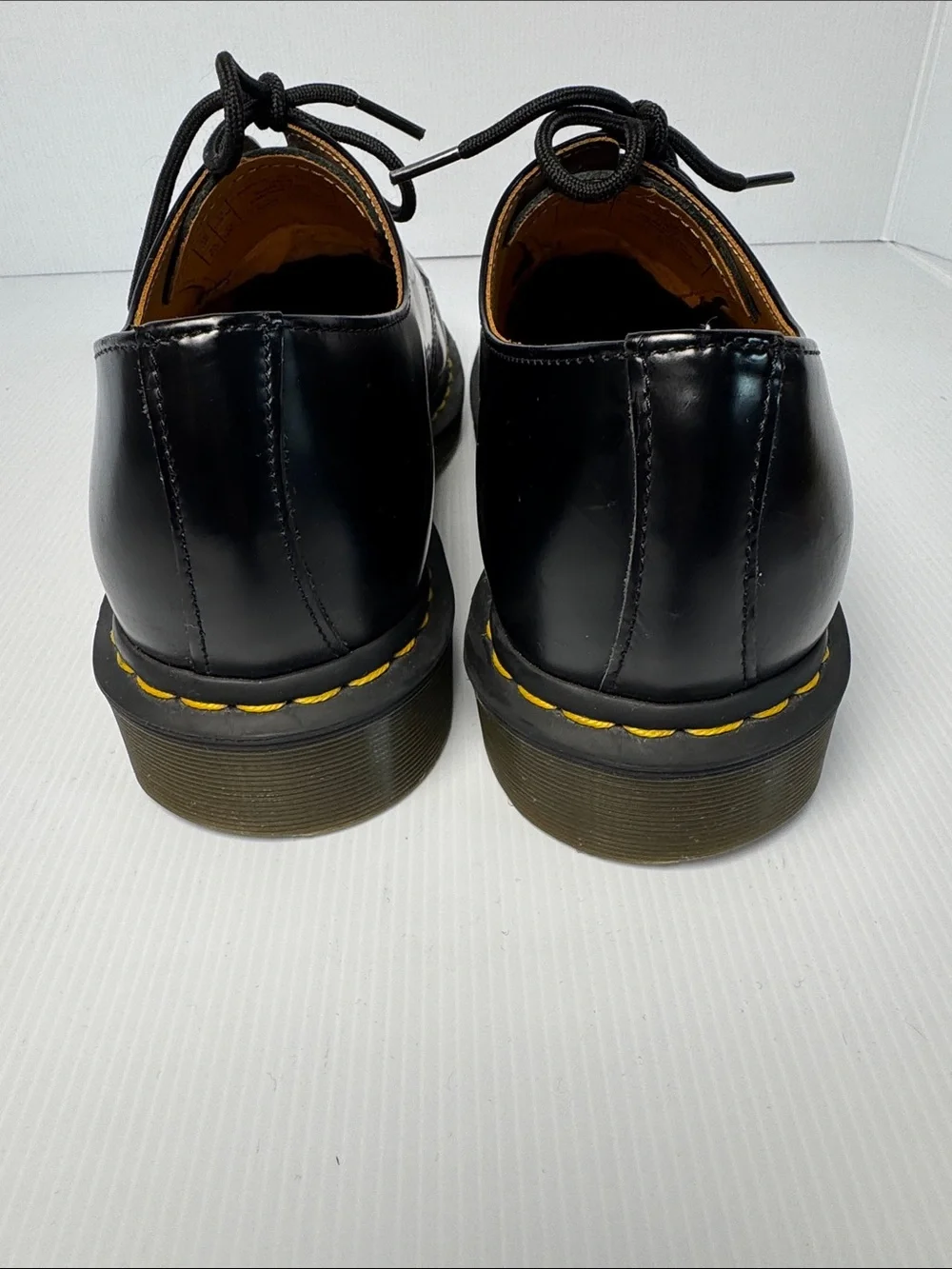 DR. MARTENS Men's Black Smooth Leather 3 Hole Lace-Up Oxford Shoes US 11 EU 45